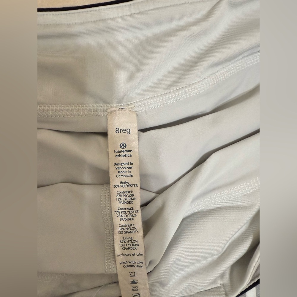 Lululemon Pace Setter Run Skirt Groovy Stripe Size 8 - Picture 9 of 10